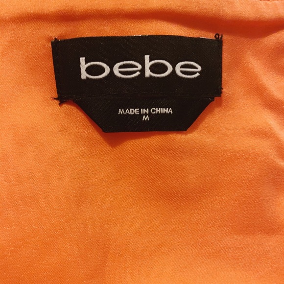 🔥BEBE Sexy Orange Crochet Crop Top Size M🔥 - Picture 4 of 8